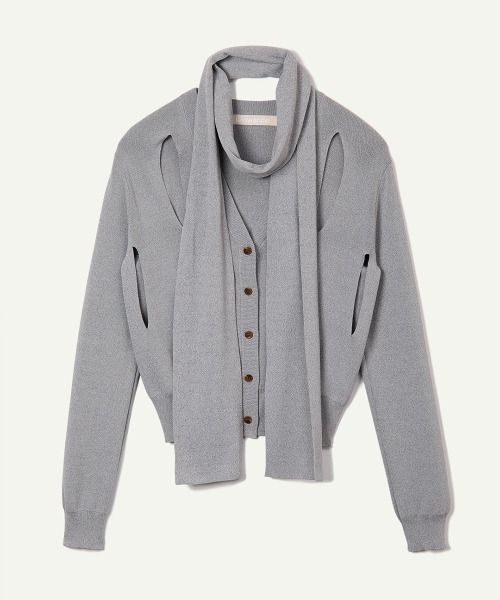 leinwande（ラインヴァンド）の「【leinwande】26SS新作 Ribbon Tie Dry-touch Cardigan（カーディガン/ボレロ・レディース・ブラウン/グレー/ブラック・ONE SIZE）」の8枚目の写真