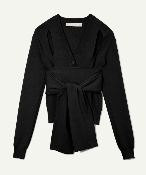 leinwande（ラインヴァンド）の「【leinwande】26SS新作 Ribbon Tie Dry-touch Cardigan（カーディガン/ボレロ・レディース・ブラウン/グレー/ブラック・ONE SIZE）」の14枚目の写真