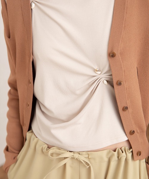 leinwande（ラインヴァンド）の「【leinwande】26SS新作 Ribbon Tie Dry-touch Cardigan（カーディガン/ボレロ・レディース・ブラウン/グレー/ブラック・ONE SIZE）」の16枚目の写真
