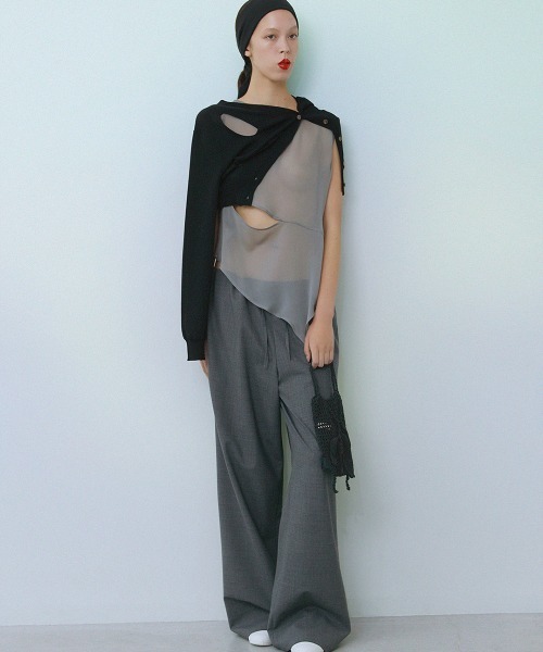 leinwande（ラインヴァンド）の「【leinwande】26SS新作 Ribbon Tie Dry-touch Cardigan（カーディガン/ボレロ・レディース・ブラウン/グレー/ブラック・ONE SIZE）」の17枚目の写真