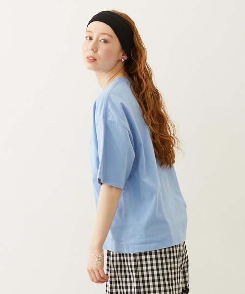 MILKFED.(ミルクフェド)の「【3サイズ展開/低身長サイズ】MELT MILKFED. WIDE S/S TEE(Tシャツ/カットソー・レディース・ブラック/ライトブルー/ホワイト・S/M/L)」の10枚目の写真