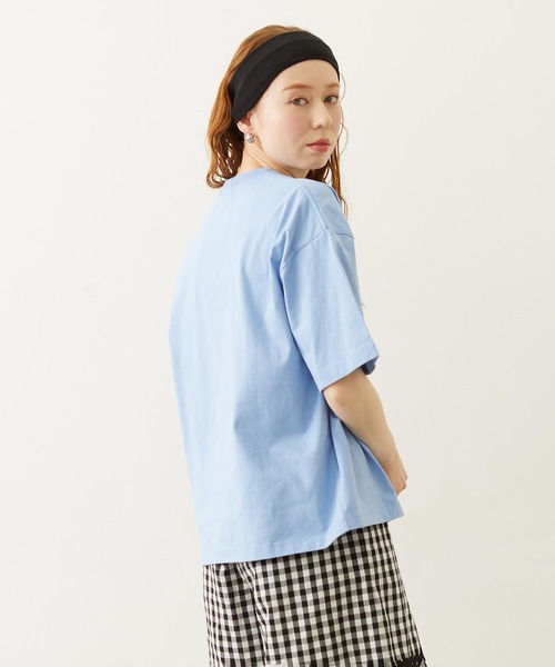 MILKFED.(ミルクフェド)の「【3サイズ展開/低身長サイズ】MELT MILKFED. WIDE S/S TEE(Tシャツ/カットソー・レディース・ブラック/ライトブルー/ホワイト・S/M/L)」の11枚目の写真