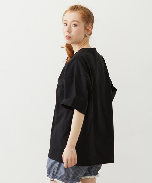 MILKFED.(ミルクフェド)の「【3サイズ展開/低身長サイズ】MELT MILKFED. WIDE S/S TEE(Tシャツ/カットソー・レディース・ブラック/ライトブルー/ホワイト・S/M/L)」の14枚目の写真