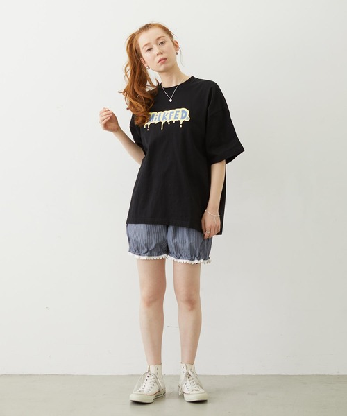 MILKFED.(ミルクフェド)の「【3サイズ展開/低身長サイズ】MELT MILKFED. WIDE S/S TEE(Tシャツ/カットソー・レディース・ブラック/ライトブルー/ホワイト・S/M/L)」の15枚目の写真