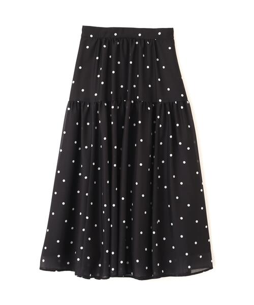 PROPORTION BODY DRESSING（プロポーションボディドレッシング）の「ドットプリントティアードスカート / 1216120402（スカート・レディース・ホワイト/ブラック・SMALL/P/S/MEDIUM）」の16枚目の写真