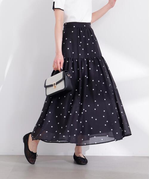 PROPORTION BODY DRESSING（プロポーションボディドレッシング）の「ドットプリントティアードスカート / 1216120402（スカート・レディース・ホワイト/ブラック・SMALL/P/S/MEDIUM）」の21枚目の写真