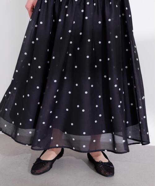 PROPORTION BODY DRESSING（プロポーションボディドレッシング）の「ドットプリントティアードスカート / 1216120402（スカート・レディース・ホワイト/ブラック・SMALL/P/S/MEDIUM）」の3枚目の写真