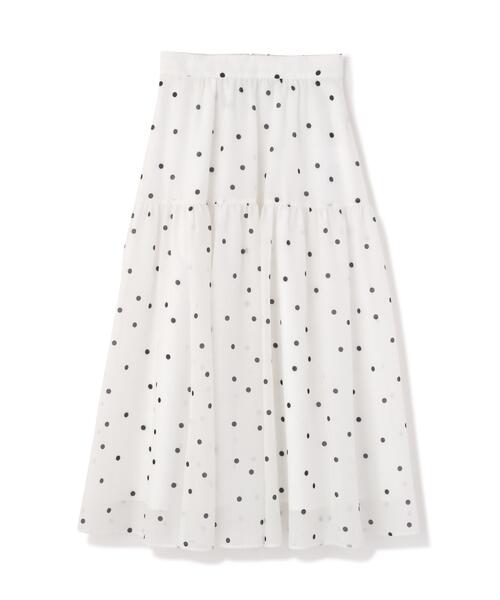 PROPORTION BODY DRESSING（プロポーションボディドレッシング）の「ドットプリントティアードスカート / 1216120402（スカート・レディース・ホワイト/ブラック・SMALL/P/S/MEDIUM）」の5枚目の写真
