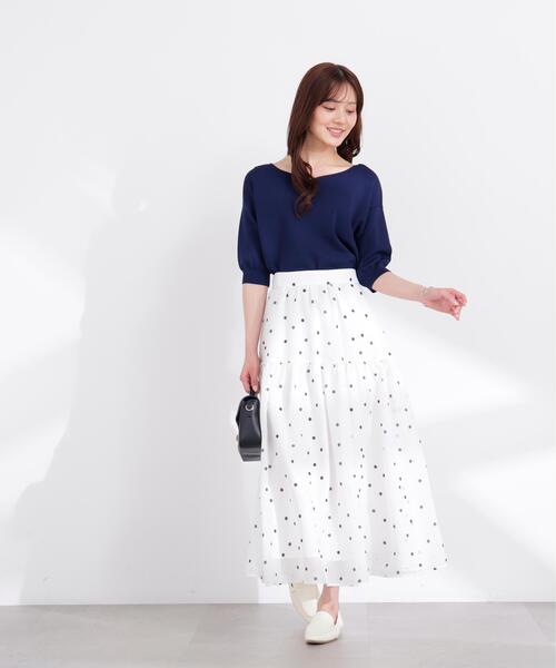 PROPORTION BODY DRESSING（プロポーションボディドレッシング）の「ドットプリントティアードスカート / 1216120402（スカート・レディース・ホワイト/ブラック・SMALL/P/S/MEDIUM）」の10枚目の写真