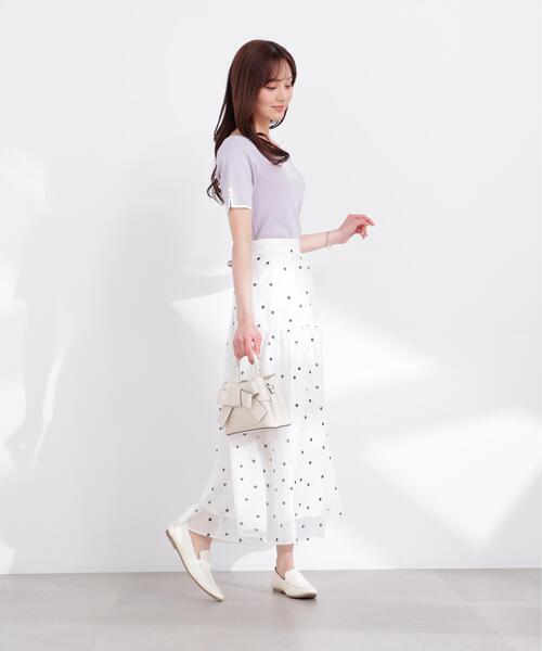 PROPORTION BODY DRESSING（プロポーションボディドレッシング）の「ドットプリントティアードスカート / 1216120402（スカート・レディース・ホワイト/ブラック・SMALL/P/S/MEDIUM）」の11枚目の写真