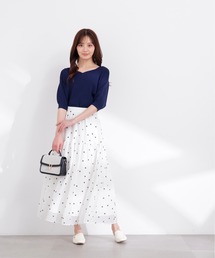 PROPORTION BODY DRESSING（プロポーションボディドレッシング）の「ドットプリントティアードスカート   1216120402（スカート）」