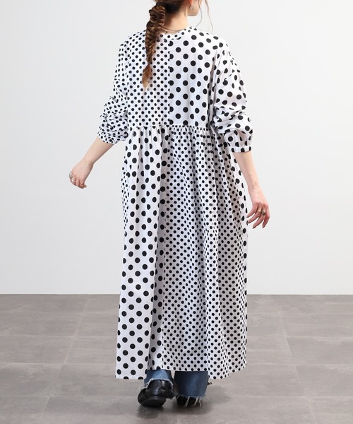 BARNDOOR(バーンドア)の「ポルカドット切替 長袖ワンピース 26SS(ワンピース・レディース・オフホワイト/ブラック・FREE)」の15枚目の写真