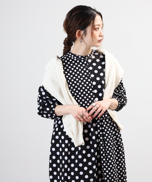 BARNDOOR(バーンドア)の「ポルカドット切替 長袖ワンピース 26SS(ワンピース・レディース・オフホワイト/ブラック・FREE)」の18枚目の写真