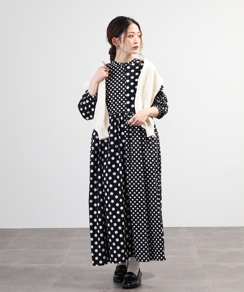 BARNDOOR(バーンドア)の「ポルカドット切替 長袖ワンピース 26SS(ワンピース・レディース・オフホワイト/ブラック・FREE)」の20枚目の写真