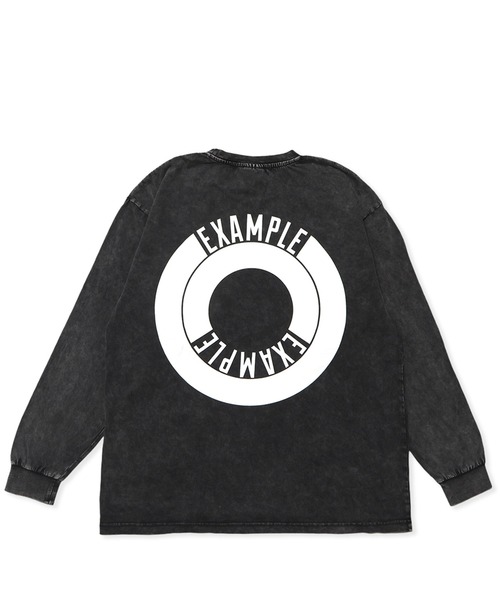 EXAMPLE(エグザンプル)の「EXAMPLE ROUND LOGO L/S TEE(Tシャツ/カットソー・メンズ・ブラック系・XXL/XL/L/M)」の1枚目の写真