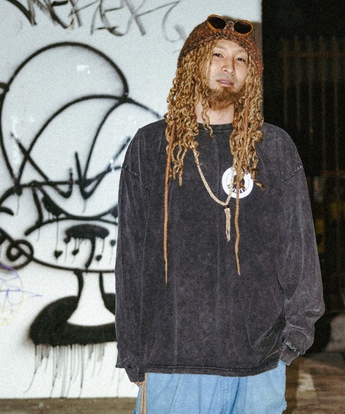 EXAMPLE(エグザンプル)の「EXAMPLE ROUND LOGO L/S TEE(Tシャツ/カットソー・メンズ・ブラック系・XXL/XL/L/M)」の5枚目の写真