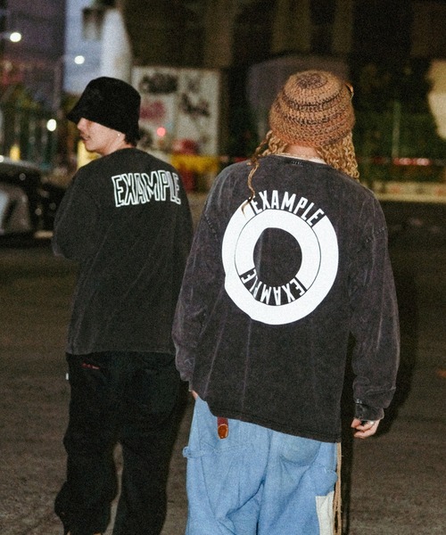 EXAMPLE(エグザンプル)の「EXAMPLE ROUND LOGO L/S TEE(Tシャツ/カットソー・メンズ・ブラック系・XXL/XL/L/M)」の4枚目の写真