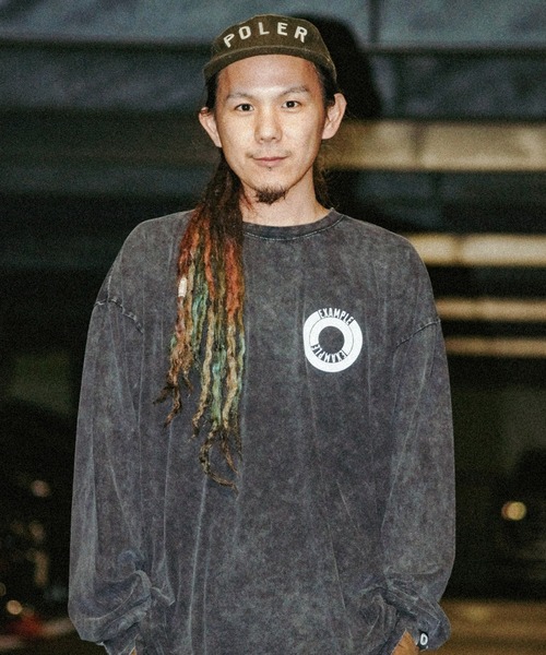 EXAMPLE(エグザンプル)の「EXAMPLE ROUND LOGO L/S TEE(Tシャツ/カットソー・メンズ・ブラック系・XXL/XL/L/M)」の8枚目の写真