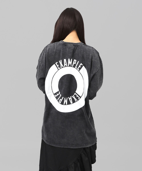 EXAMPLE(エグザンプル)の「EXAMPLE ROUND LOGO L/S TEE(Tシャツ/カットソー・メンズ・ブラック系・XXL/XL/L/M)」の14枚目の写真