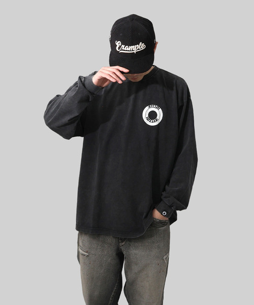 EXAMPLE(エグザンプル)の「EXAMPLE ROUND LOGO L/S TEE(Tシャツ/カットソー・メンズ・ブラック系・XXL/XL/L/M)」の11枚目の写真