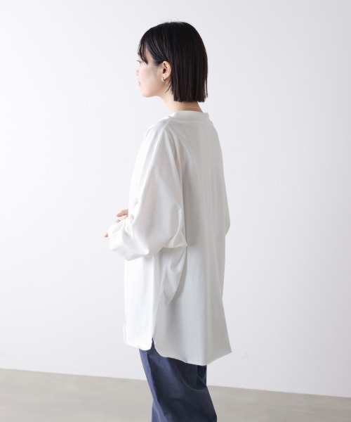 Bou Jeloud（ブージュルード）の「Ｗシルケットドルマンプルオーバー（Tシャツ/カットソー・レディース・ブラック/A/オフホワイト・FREE）」の4枚目の写真