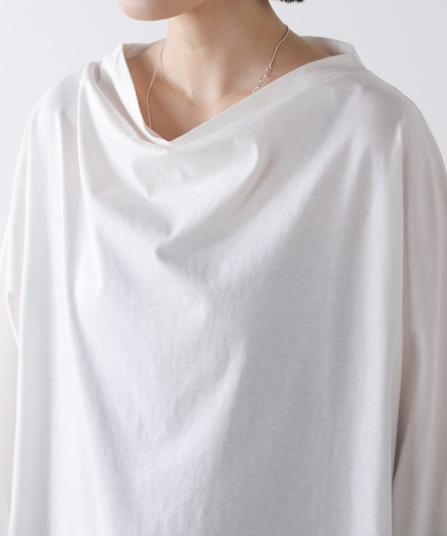 Bou Jeloud（ブージュルード）の「Ｗシルケットドルマンプルオーバー（Tシャツ/カットソー・レディース・ブラック/A/オフホワイト・FREE）」の22枚目の写真