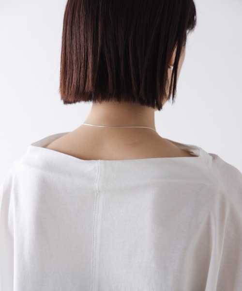 Bou Jeloud（ブージュルード）の「Ｗシルケットドルマンプルオーバー（Tシャツ/カットソー・レディース・ブラック/A/オフホワイト・FREE）」の21枚目の写真