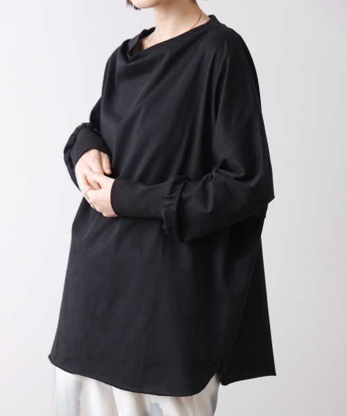 Bou Jeloud（ブージュルード）の「Ｗシルケットドルマンプルオーバー（Tシャツ/カットソー・レディース・ブラック/A/オフホワイト・FREE）」の15枚目の写真