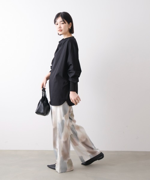 Bou Jeloud（ブージュルード）の「Ｗシルケットドルマンプルオーバー（Tシャツ/カットソー・レディース・ブラック/A/オフホワイト・FREE）」の13枚目の写真