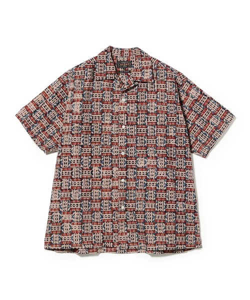 BEAMS PLUS(ビームスプラス)の「Open Collar Block Print ③(シャツ/ブラウス・メンズ・レッド/ブラック・MEDIUM/SMALL/LARGE/X-LARGE)」の18枚目の写真