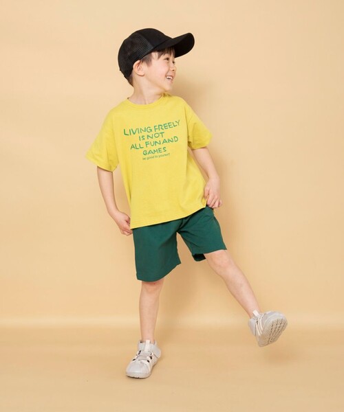 BRANSHES（ブランシェス）の「【WEB限定】ロゴグラフィック半袖Tシャツ（Tシャツ/カットソー・キッズ・マスタード/ピンク/ブラウン/グリーン・90/140/130/120/110/100/150）」の6枚目の写真