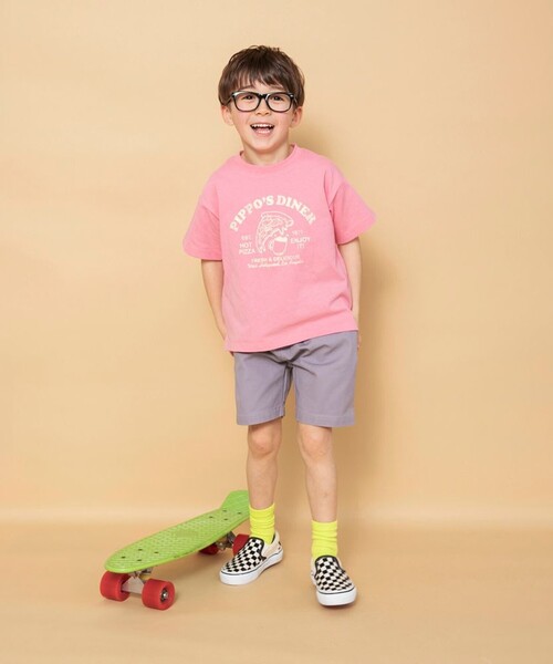 BRANSHES（ブランシェス）の「【WEB限定】ロゴグラフィック半袖Tシャツ（Tシャツ/カットソー・キッズ・マスタード/ピンク/ブラウン/グリーン・90/140/130/120/110/100/150）」の14枚目の写真