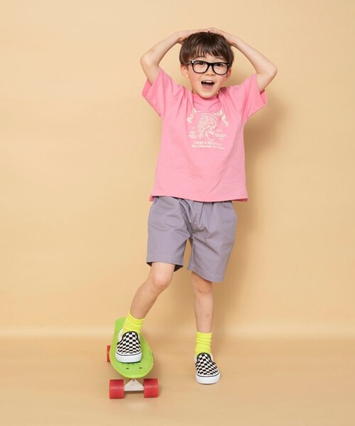 BRANSHES（ブランシェス）の「【WEB限定】ロゴグラフィック半袖Tシャツ（Tシャツ/カットソー・キッズ・マスタード/ピンク/ブラウン/グリーン・90/140/130/120/110/100/150）」の15枚目の写真