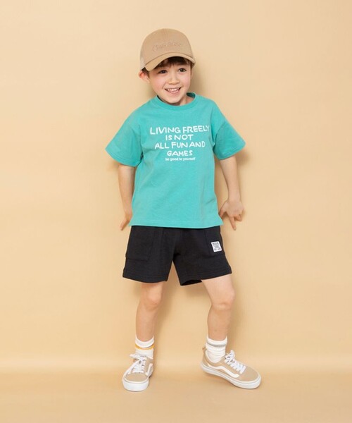 BRANSHES（ブランシェス）の「【WEB限定】ロゴグラフィック半袖Tシャツ（Tシャツ/カットソー・キッズ・マスタード/ピンク/ブラウン/グリーン・90/140/130/120/110/100/150）」の19枚目の写真