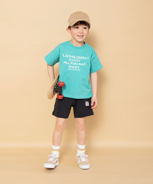 BRANSHES（ブランシェス）の「【WEB限定】ロゴグラフィック半袖Tシャツ（Tシャツ/カットソー・キッズ・マスタード/ピンク/ブラウン/グリーン・90/140/130/120/110/100/150）」の20枚目の写真