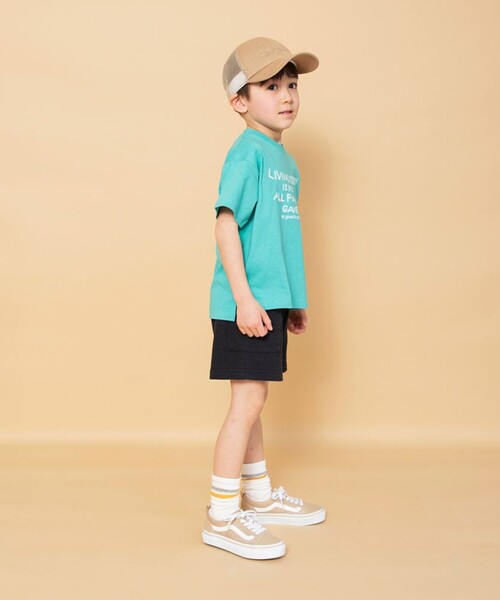 BRANSHES（ブランシェス）の「【WEB限定】ロゴグラフィック半袖Tシャツ（Tシャツ/カットソー・キッズ・マスタード/ピンク/ブラウン/グリーン・90/140/130/120/110/100/150）」の21枚目の写真