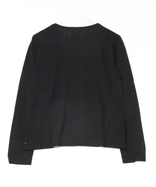 me.（ミードット）の「【 me. / ミードット 】washable silk jersey ロングTシャツ  me-25412  HPI（Tシャツ/カットソー・レディース・アイボリー/ブラック/ライム・FREE）」の7枚目の写真