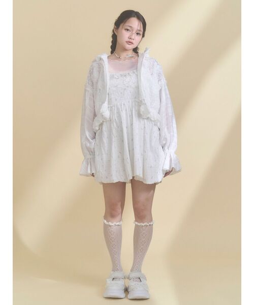 merry jenny（メリージェニー）の「sistars cami onepiece（ワンピース・レディース・ブルー/オフホワイト・FREE）」の9枚目の写真