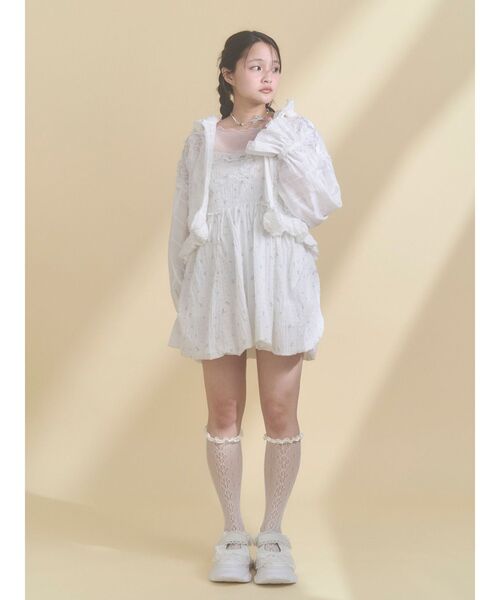 merry jenny（メリージェニー）の「sistars cami onepiece（ワンピース・レディース・ブルー/オフホワイト・FREE）」の10枚目の写真