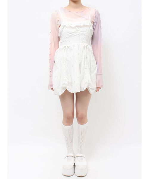 merry jenny（メリージェニー）の「sistars cami onepiece（ワンピース・レディース・ブルー/オフホワイト・FREE）」の13枚目の写真