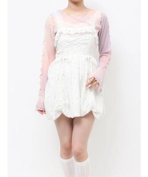 merry jenny（メリージェニー）の「sistars cami onepiece（ワンピース・レディース・ブルー/オフホワイト・FREE）」の17枚目の写真