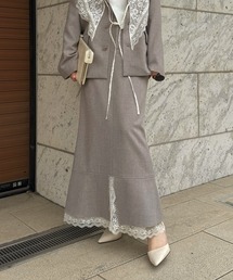 WILLFULLY（ウィルフリー）の「hem lace slit mermaid SK（スカート）」