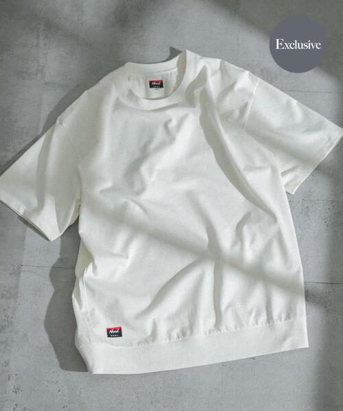 NANGA(ナンガ)の「『別注』NANGA×EKAL ロゴTシャツ(Tシャツ/カットソー・メンズ・ブラック/ホワイト・MEDIUM/LARGE)」の1枚目の写真