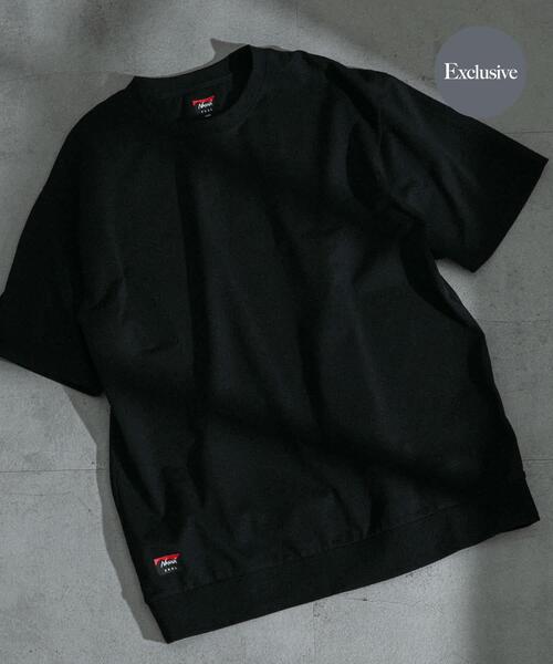 NANGA(ナンガ)の「『別注』NANGA×EKAL ロゴTシャツ(Tシャツ/カットソー・メンズ・ブラック/ホワイト・MEDIUM/LARGE)」の2枚目の写真