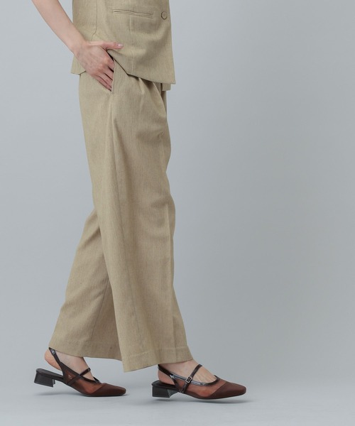 GLOBAL WORK(グローバルワーク)の「MATINEE LINE/リネンライク/ワイドパンツ/646633(その他パンツ・レディース・ブラウン系その他/チェック/ベージュ・LARGE/SMALL/MEDIUM)」の12枚目の写真