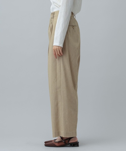 GLOBAL WORK(グローバルワーク)の「MATINEE LINE/リネンライク/ワイドパンツ/646633(その他パンツ・レディース・ブラウン系その他/チェック/ベージュ・LARGE/SMALL/MEDIUM)」の21枚目の写真