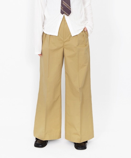 PUNYUS(プニュズ)の「ツイルタックワイドパンツ(その他パンツ・レディース・ブラック/オフホワイト/ベージュ・5/4/3/2/1)」の10枚目の写真