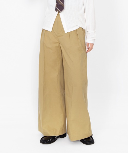 PUNYUS(プニュズ)の「ツイルタックワイドパンツ(その他パンツ・レディース・ブラック/オフホワイト/ベージュ・5/4/3/2/1)」の12枚目の写真