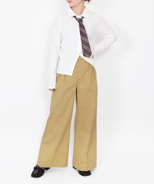 PUNYUS(プニュズ)の「ツイルタックワイドパンツ(その他パンツ・レディース・ブラック/オフホワイト/ベージュ・5/4/3/2/1)」の13枚目の写真