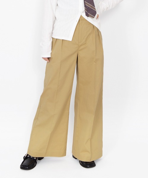 PUNYUS(プニュズ)の「ツイルタックワイドパンツ(その他パンツ・レディース・ブラック/オフホワイト/ベージュ・5/4/3/2/1)」の14枚目の写真